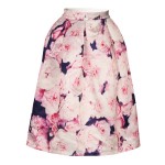 Pink Roses High Full Pleated Skirt - Woman's Skirt