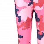 Pink Camouflage Women's Leggings Printed Yoga Pants Workout