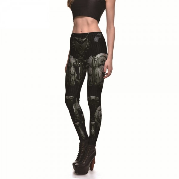 Dark Robot Armor Women's Leggings Printed Yoga Pants Workout