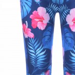 Tropical Pink Flowers Women's Leggings Printed Yoga Pants Workout