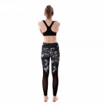 Green Camouflage with Black Mesh Lines Women's Leggings Printed Yoga Pants Workout
