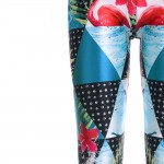 Tropical Geometric Women's Leggings Printed Yoga Pants Workout