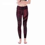 Red Snake Skin Black Mesh Lines Women's Leggings Printed Yoga Pants Workout