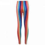 Rainbow Horizontal Lines Women's Leggings Printed Yoga Pants Workout