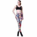 Evil Colorful Skulls Women's Leggings Printed Yoga Pants Workout