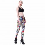 Evil Colorful Skulls Women's Leggings Printed Yoga Pants Workout