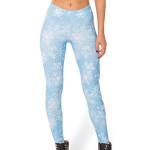 Baby Blue Snowflakes Women's Printed Leggings Yoga Workout Pants