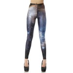 Black and White Galaxy Nebula Stars Women's Leggings Yoga Workout Capri Pants