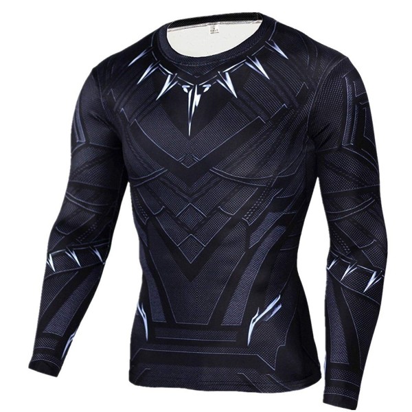 Black Panther Civil War Long Sleeve Men's Compression Shirt