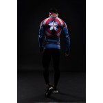 Captain America Long Sleeve Men's Compression Shirt