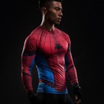 Spiderman Raglan Long Sleeve Men's Compression Shirt