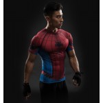 Spiderman Raglan Short Sleeve Men's Compression Shirt