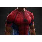 Spiderman Raglan Short Sleeve Men's Compression Shirt