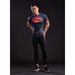 Superman Raglan Short Sleeve Men's Compression Shirt