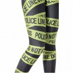 Do Not Cross Police Line Women's Leggings Yoga Workout Capri Pants