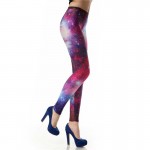 Purple Galaxy Space Stars Nebula Women's Leggings Yoga Workout Capri Pants