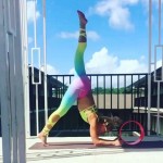 Rainbow Bandage Ballet Women's Leggings Yoga Workout Capri Pants