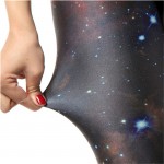 Red and Black Galaxy Nebula Space Stars Women's Leggings Yoga Workout Capri Pants