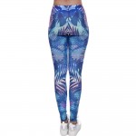 Blue Tropical Women's Leggings Printed Yoga Pants Workout