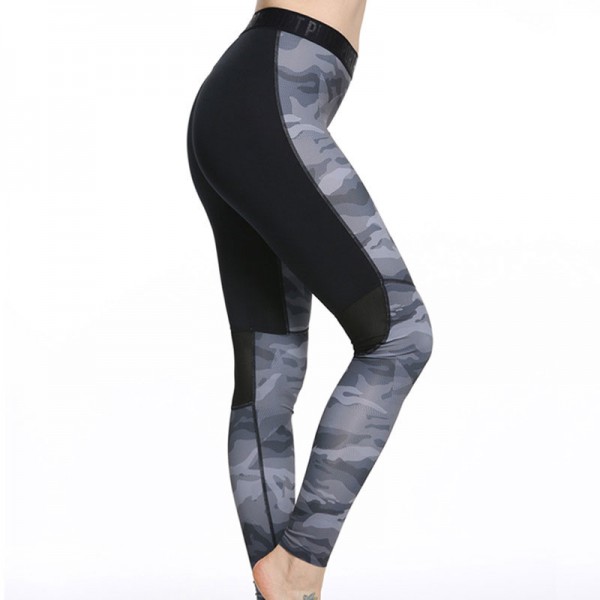 Camouflage Patchwork Women's Leggings Printed Yoga Pants Workout