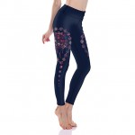 Dreamweaver Colorful on Black Women's Leggings Printed Yoga Pants Workout