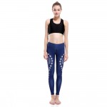Dreamweaver Ornate on Navy Blue Women's Leggings Printed Yoga Pants Workout