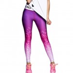 Geometric Purple Ombre Women's Leggings Printed Yoga Pants Workout