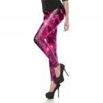 Hot Pink Cats of Fire Women's Leggings Printed Yoga Pants Workout
