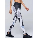 Leopard Geometrical Patchwork Women's Leggings Printed Yoga Pants Workout