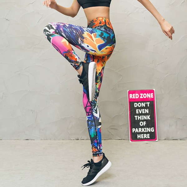 Rude Girl Women's Leggings Printed Yoga Pants Workout