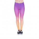 Purple to Orange Ombre Women's Leggings Yoga Pants Workout