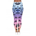 Rainbow Palm Trees Women's Leggings Printed Yoga Pants Workout