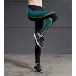 Stripes on Black Women's Leggings Printed Yoga Pants Workout