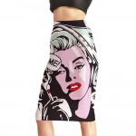 Comic Book Woman Smoking High Waisted Pencil Skirt - Woman's Skirt