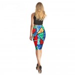 Geometric Triangles High Waisted Pencil Skirt - Woman's Skirt