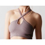 Twisted Bandage Halter Sports Bra  - Quick Dry Workout Breathable Yoga