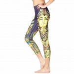 King Tut Egyptian Women's Leggings Yoga Workout Capri Pants