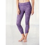 Marled Cutout Women's Capri Leggings Printed Yoga Pants Workout