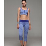 Patchwork Breathable Capri Women's Leggings Yoga Workout Capri Pants