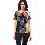 Captain America Busting Through the Wall Women's Tee - Short Sleeved T-Shirt