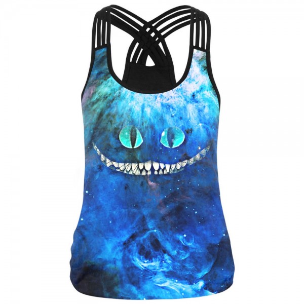 Cheshire Cat Smile Women's Racerback Strappy Tank Top