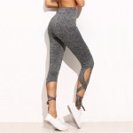 Gray Ballerina Style Women's Leggings Printed Yoga Pants Workout