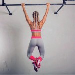 Two Toned Gray Activewear Women's Leggings Printed Yoga Pants Workout