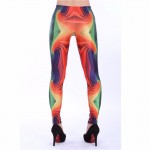 Colorful Peaks and Swirls Women's Leggings Yoga Workout Capri Pants