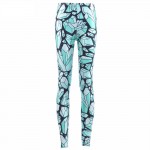 Green Icicle Crystals Women's Leggings Printed Yoga Pants Workout