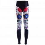 Large Day of the Dead Skulls Women's Leggings Printed Yoga Pants Workout