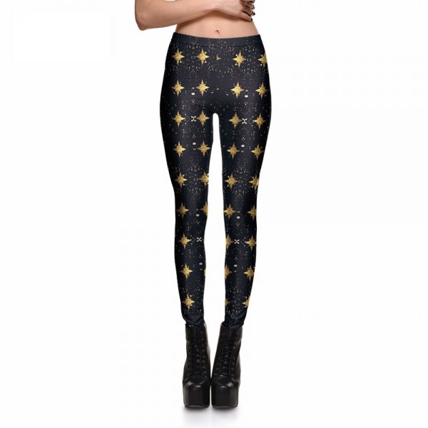 Shiny Stars Women's Leggings Printed Yoga Pants Workout