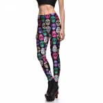Colorful Day of the Dead Skulls Women's Leggings Printed Yoga Pants Workout